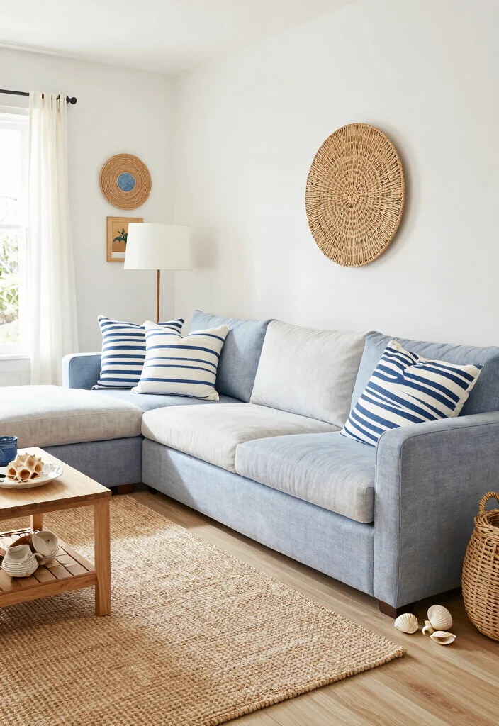 18 Modular Couch Living Room Ideas: Flexible Modern Layouts - 8. Nautical Inspired Modular Couch 1