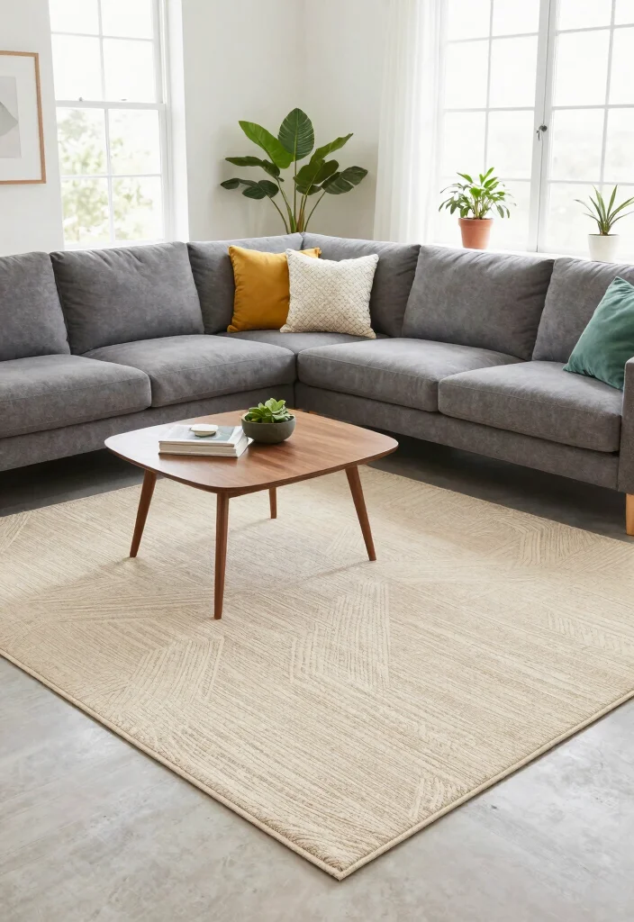 18 Rug Living Room Placement Ideas: Designer Approved Tips - 1. Define Your Space with a Large Area Rug 1