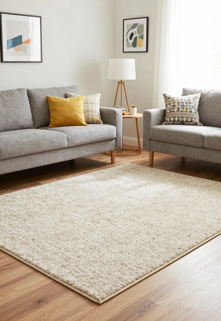 18 Rug Living Room Placement Ideas: Designer Approved Tips - 18. Consider Practicality for Your Lifestyle 1