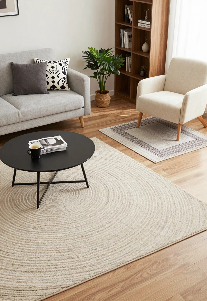 18 Rug Living Room Placement Ideas: Designer Approved Tips - 3. Create Zones with Rugs 1