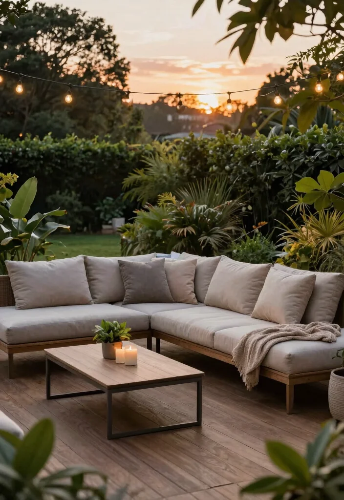 18 Sectional Couch Living Room Layout Ideas for Perfect Flow - 17. Outdoor Sectional Layout 1