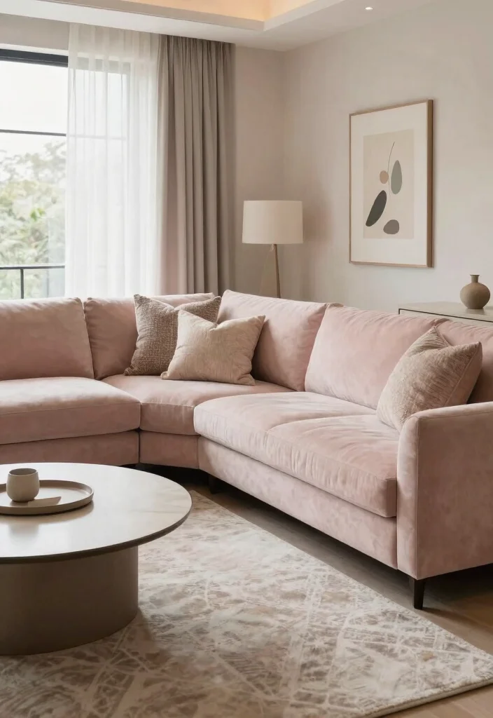 18 Sectional Couch Living Room Layout Ideas for Perfect Flow - 6. Curved Sectional for Soft Lines 1