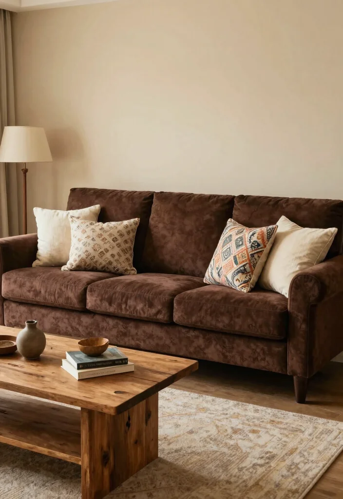 18 Sofa Colors for Living Room Ideas Perfect Palette Picks - 16. Rich Chocolate: Warmth and Comfort 1