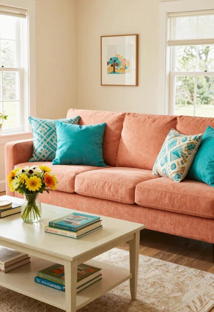 18 Sofa Colors for Living Room Ideas Perfect Palette Picks - 17. Warm Apricot: Vibrant Yet Soft 1