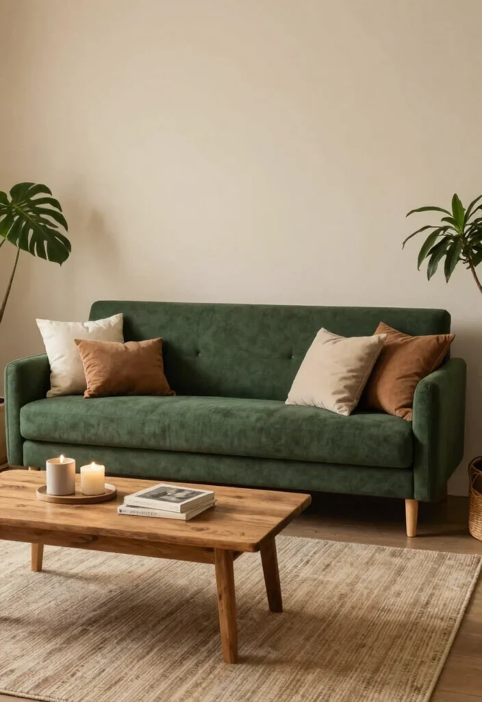 18 Sofa Colors for Living Room Ideas Perfect Palette Picks - 7. Deep Forest Green: A Touch of Nature 1