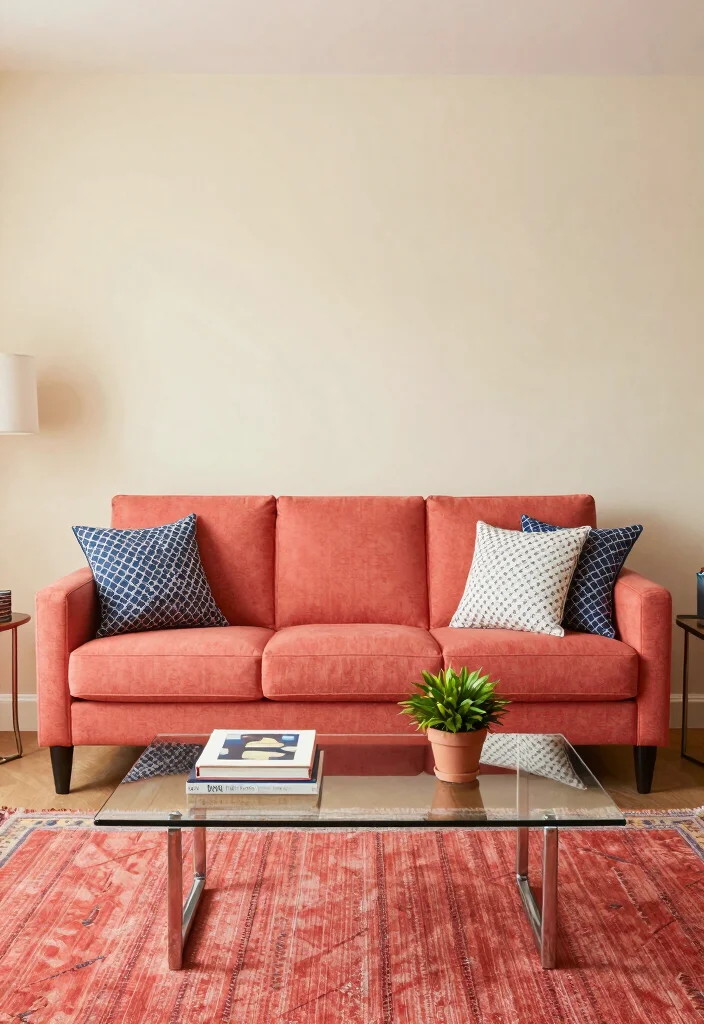 18 Sofa Colors for Living Room Ideas Perfect Palette Picks - 8. Bright Coral: Fun and Energetic 1