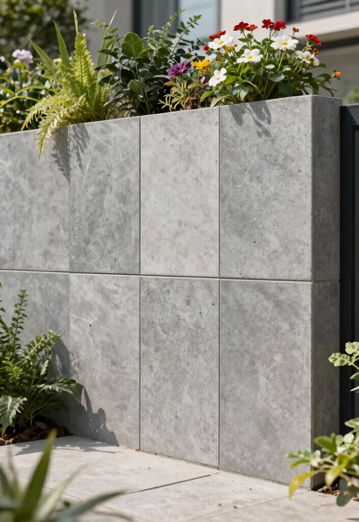 12 Elevation Tiles Outdoor Wall Ideas That Protect Against Weather Damage - 10. Concrete Tiles 1