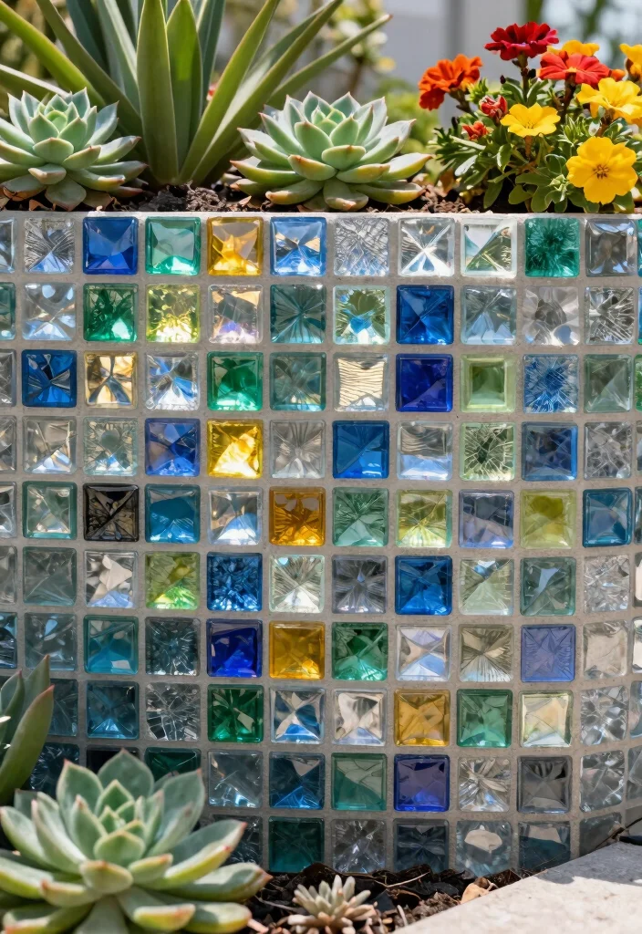 12 Elevation Tiles Outdoor Wall Ideas That Protect Against Weather Damage - 3. Recycled Glass Tiles 1