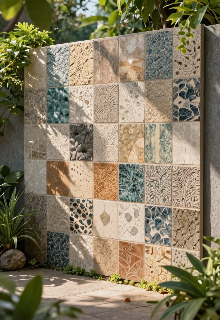 12 Elevation Tiles Outdoor Wall Ideas That Protect Against Weather Damage - 7. Textured Tiles 1