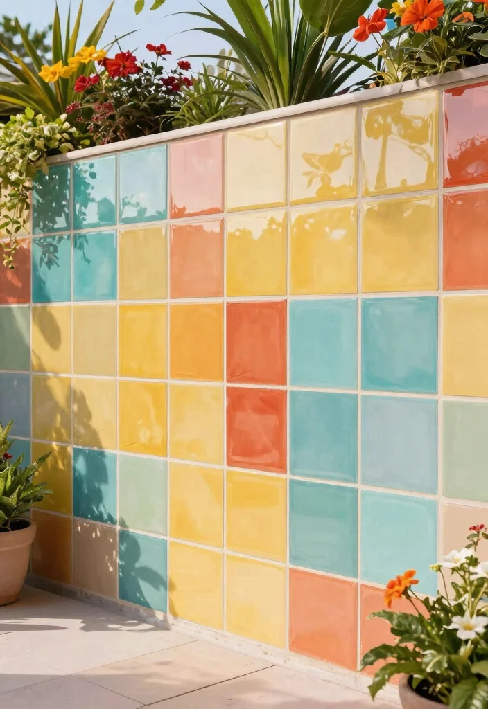 12 Elevation Tiles Outdoor Wall Ideas That Protect Against Weather Damage - 8. Glossy Finish Tiles 1