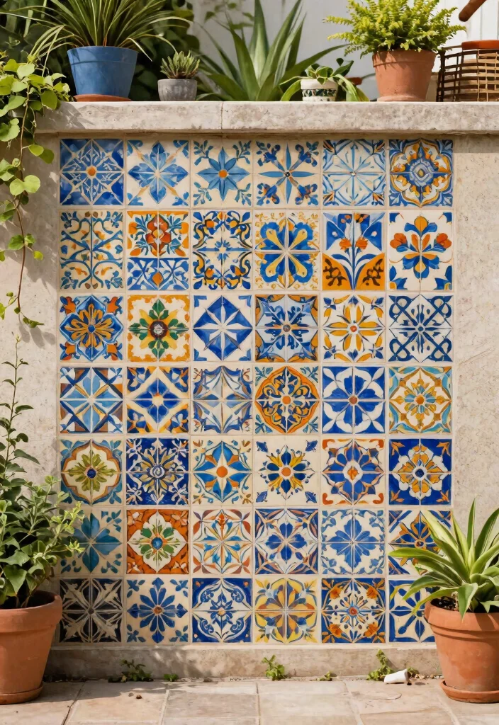 12 Elevation Tiles Outdoor Wall Ideas That Protect Against Weather Damage - 9. Intricate Pattern Tiles 1
