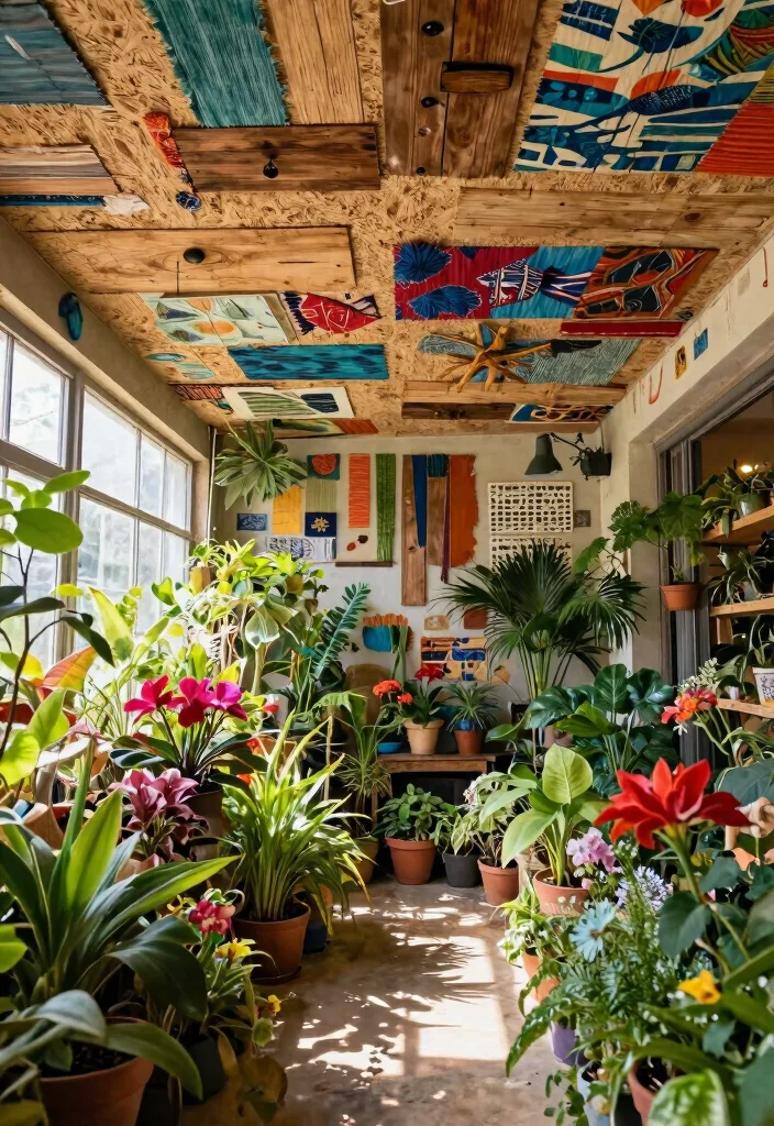12 Gypsum Board Ceiling Ideas That Cover Damage Without Demolition - 12. Upcycled Ceiling Design 1