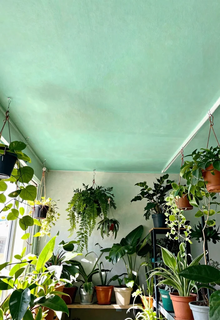 12 Gypsum Board Ceiling Ideas That Cover Damage Without Demolition - 2. Painted Gypsum Board for a Pop of Color 1