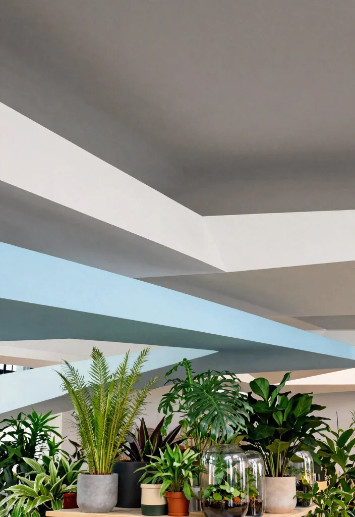 12 Gypsum Board Ceiling Ideas That Cover Damage Without Demolition - 4. Geometric Patterns for Modern Flair 1