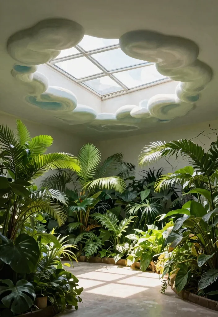 12 Gypsum Board Ceiling Ideas That Cover Damage Without Demolition - 6. Faux Skylights with Gypsum Board 1