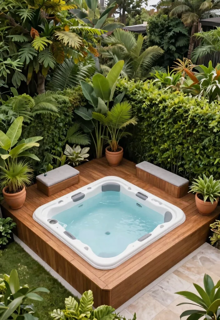12 Hot Tub Backyard Ideas That Provide Year-Round Privacy - 12. Floating Decks 1