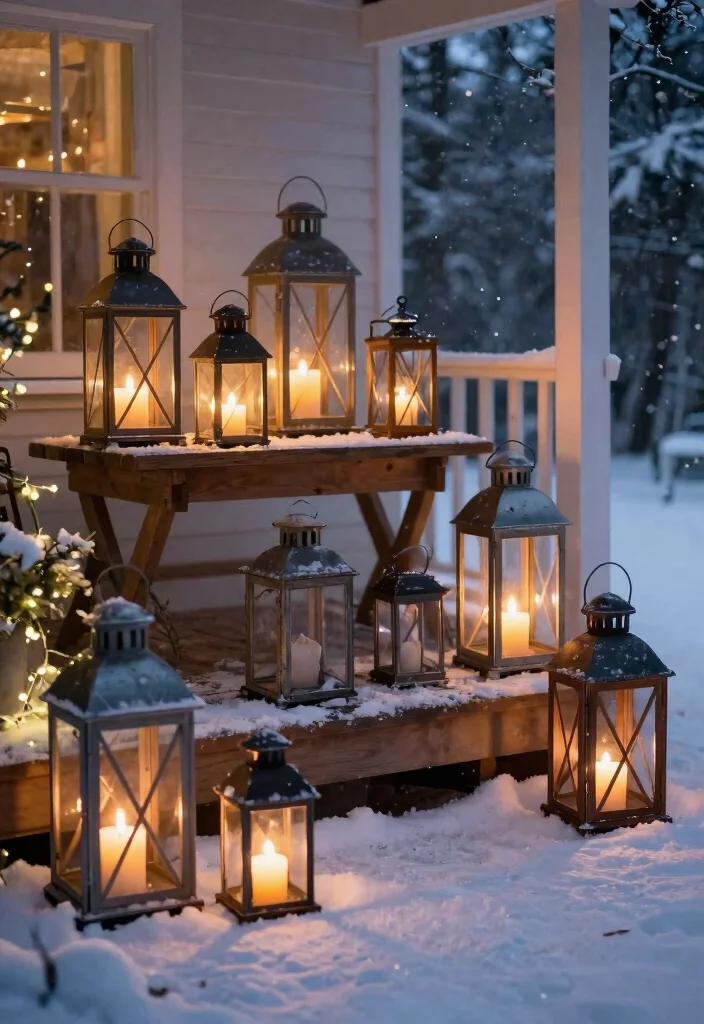 12 January Porch Decor Inspirations That Fill the Gap After Christmas - 3. Seasonal Lanterns 1