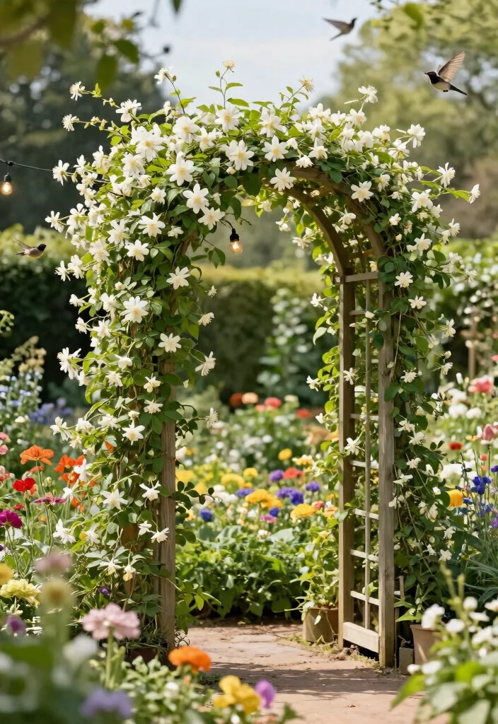 12 Jasmine Trellis Wall Ideas That Support Heavy Vines - 11. Freestanding Trellis 1