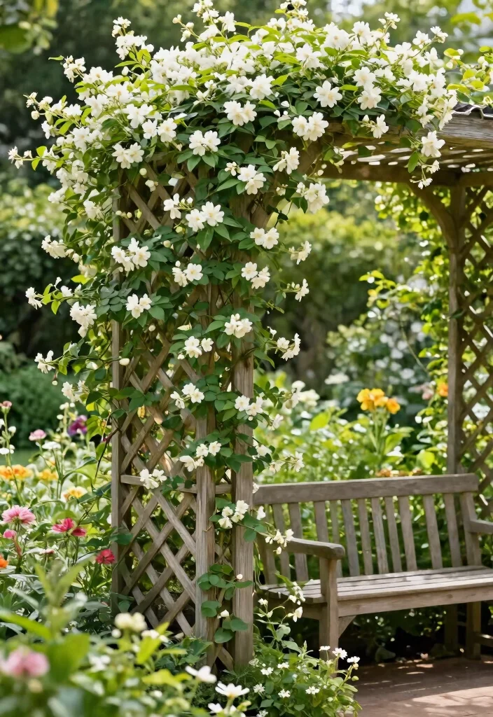12 Jasmine Trellis Wall Ideas That Support Heavy Vines - 3. Lattice Trellis Design 1