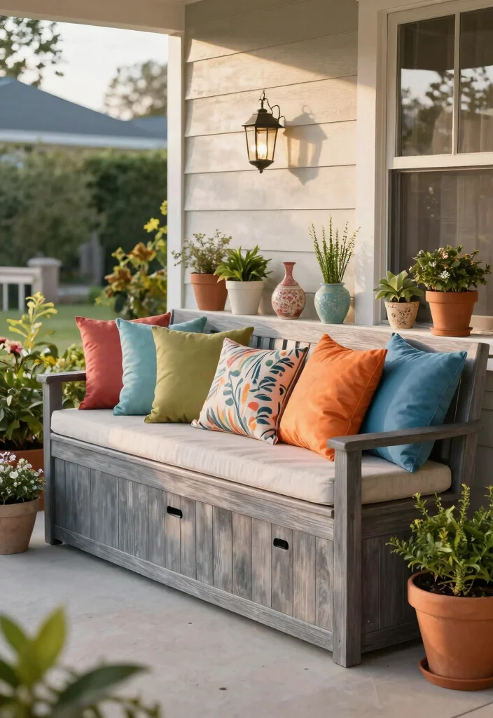 12 Outdoor Porch Decor Ideas That Survive Rain and Direct Sun - 11. Durable Outdoor Storage Solutions 1