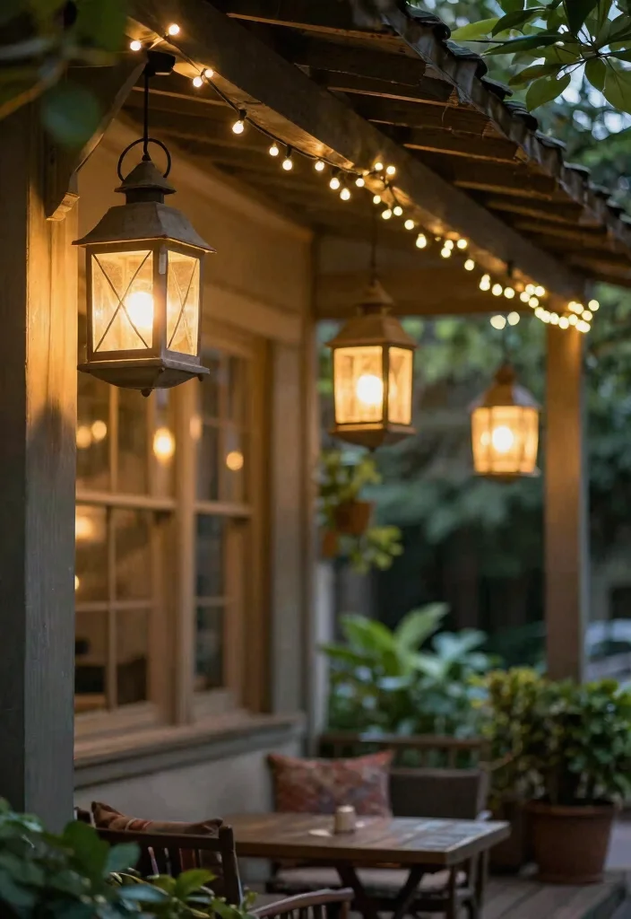12 Outdoor Porch Decor Ideas That Survive Rain and Direct Sun - 6. Stylish Lanterns and Lighting 1