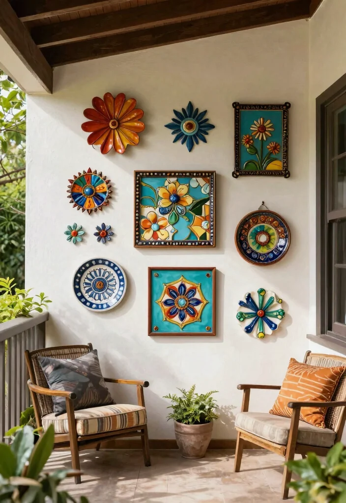 12 Outdoor Porch Decor Ideas That Survive Rain and Direct Sun - 7. Resilient Wall Art 1