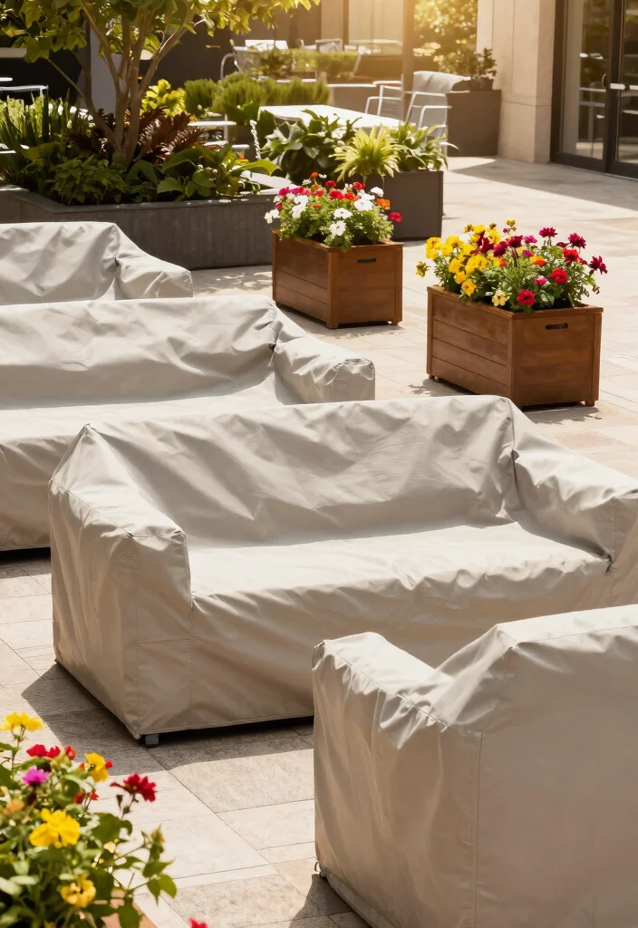 12 Outdoor Porch Decor Ideas That Survive Rain and Direct Sun - 8. Protective Furniture Covers 1