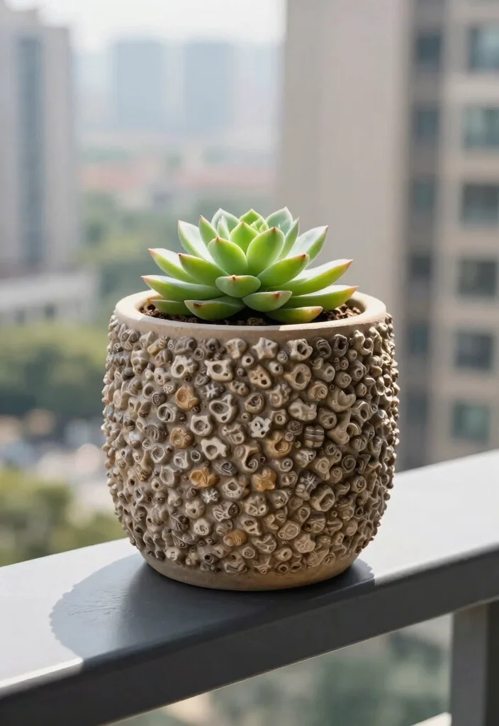 12 Plastic Flower Pots That Actually Look High-End - 1. The Textured Elegance Planter 1