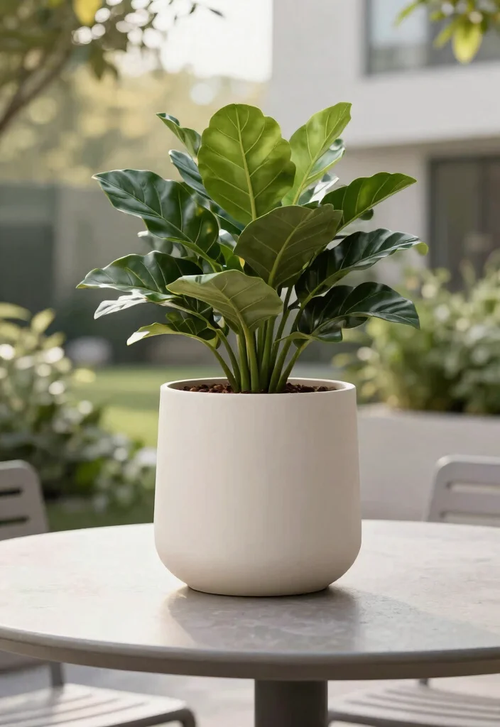 12 Plastic Flower Pots That Actually Look High-End - 3. The Modern Minimalist Pot 1