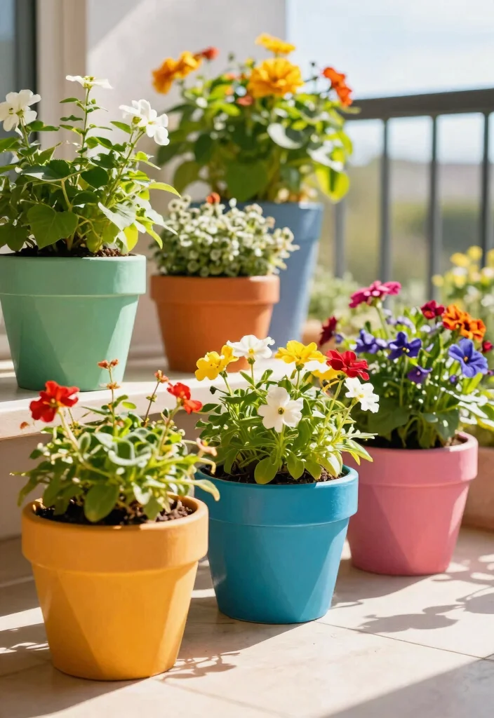 12 Plastic Flower Pots That Actually Look High-End - 5. The Bold Color Block Pot 1