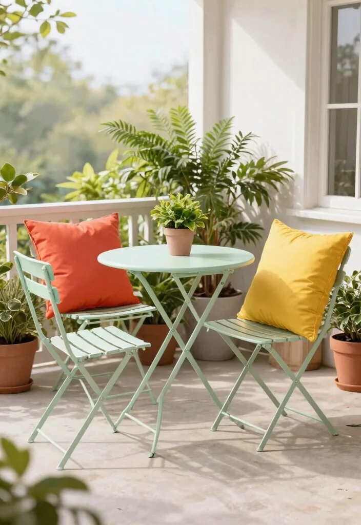 12 Small Porch Decor Ideas That Don't Make a Tiny Space Feel Crowded - 4. Compact Garden Furniture 1
