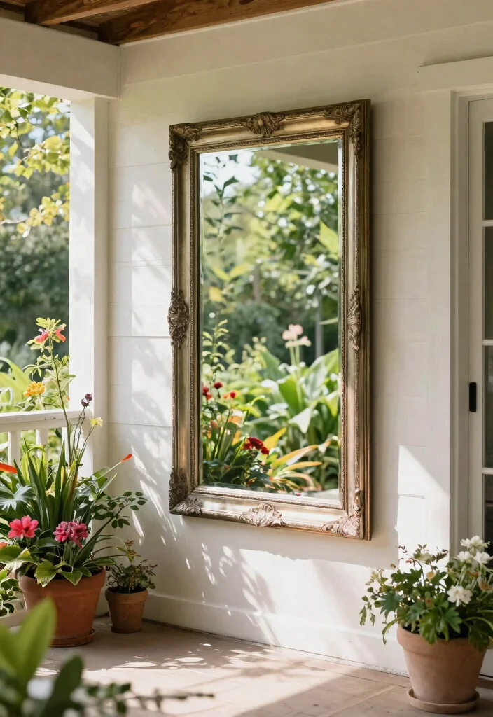12 Small Porch Decor Ideas That Don't Make a Tiny Space Feel Crowded - 9. Use Mirrors 1