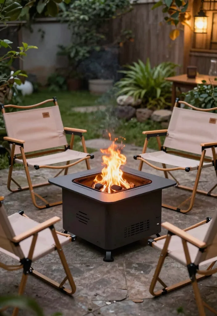 12 Square Backyard Fire Pit Concepts for Tight Corners and Small Yards - 7. Portable Square Fire Pit 1