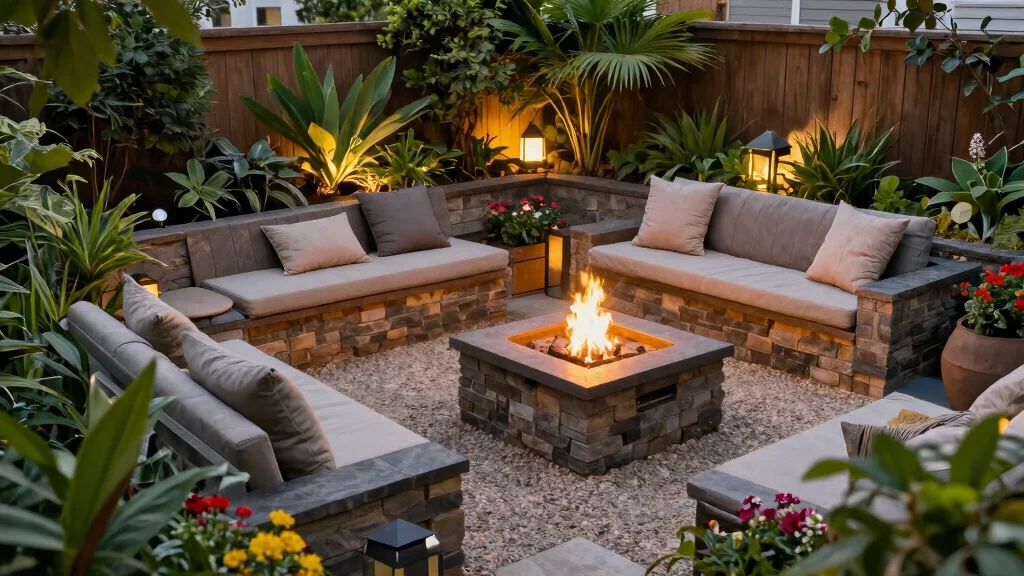 12 Square Backyard Fire Pit Concepts for Tight Corners and Small Yards