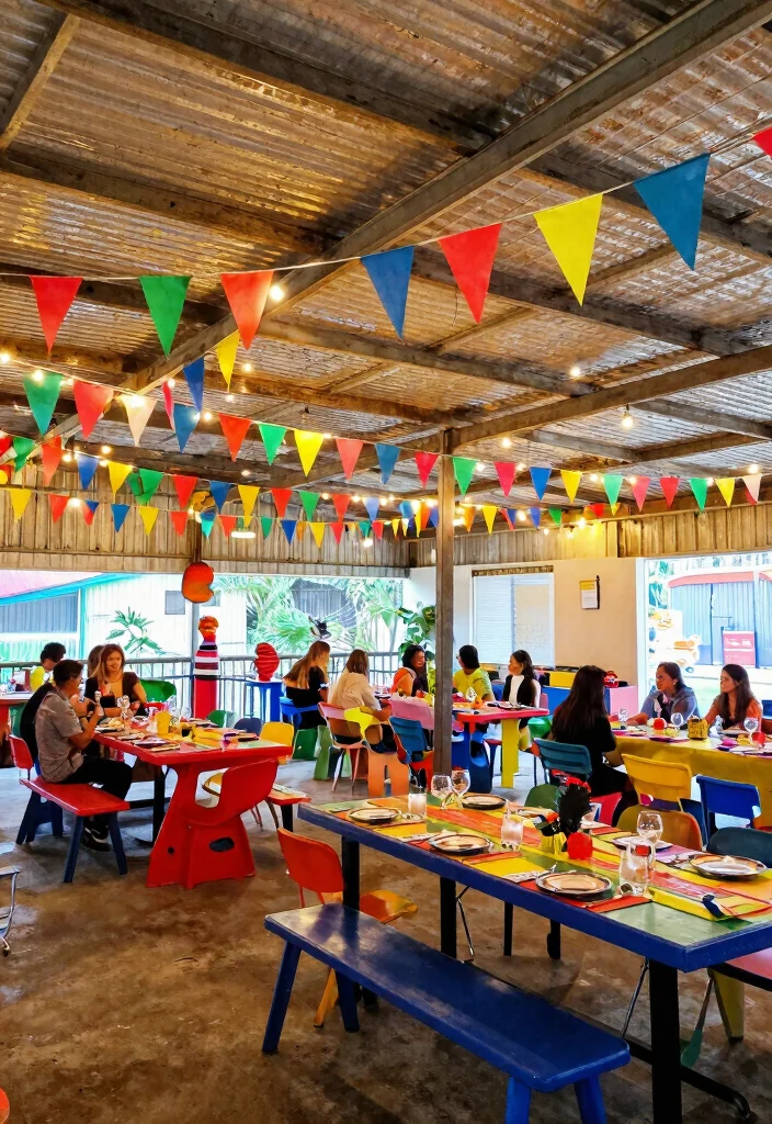 14 Corrugated Tin Ceiling Ideas That Hide Old Plaster Cheap - 14. Festival-Inspired Decor 1