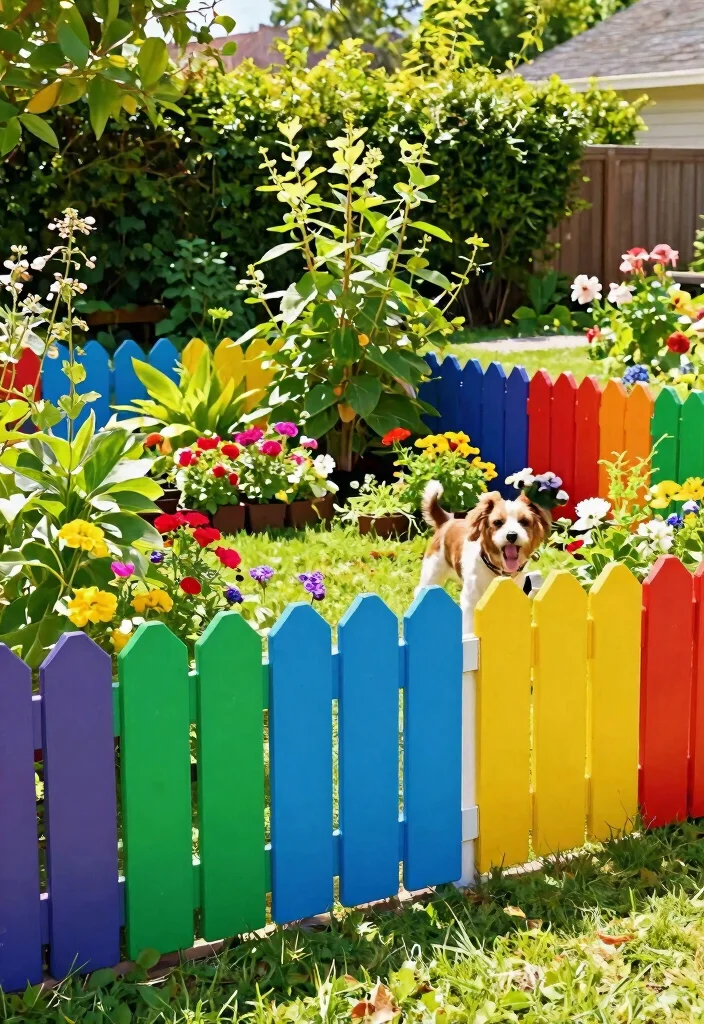 14 Front Garden Fence Ideas That Keep Dogs In Without Blocking Views - 11. Colorful Vinyl Fencing 1