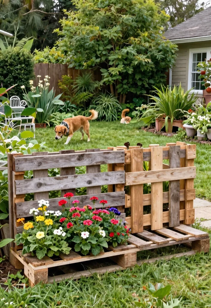 14 Front Garden Fence Ideas That Keep Dogs In Without Blocking Views - 9. Recycled Materials as a Sustainable Fencing Option 1
