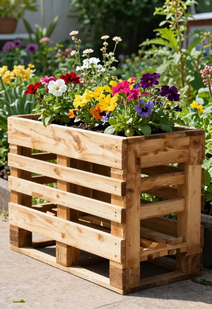 14 Painted Flower Pot Ideas That Actually Last Outdoors - 3. Upcycled Wooden Planters 1