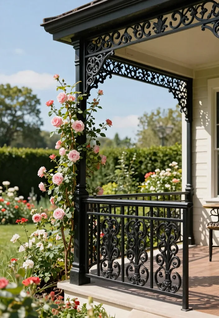 14 Porch Railing Designs That Pass Inspection and Add Curb Appeal - 3. Wrought Iron Elegance 1