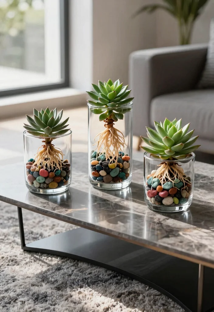 14 Tall Planter Ideas That Stand Upright Without Tipping Over - 11. Glass Planters for a Modern Touch 1