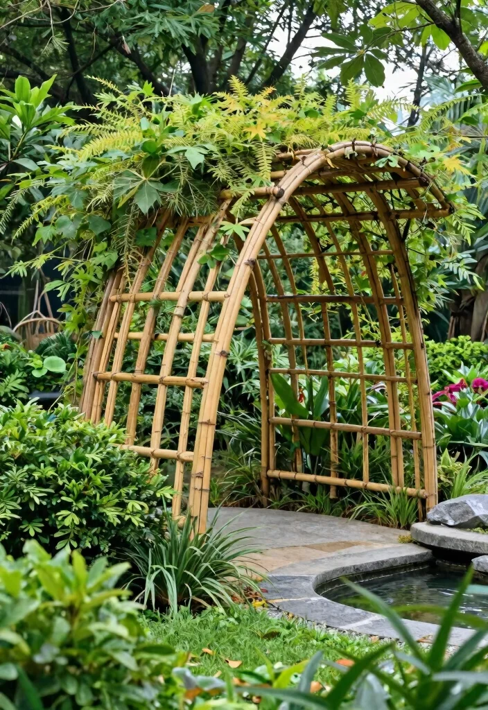 14 Trellis Roof Ideas That Provide Shade Without Full Coverage - 13. Biophilic Design Trellis 1