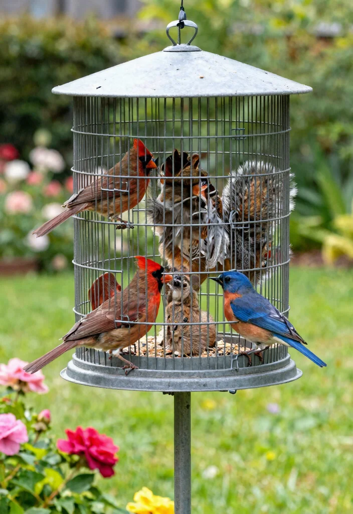 15 Backyard Bird Feeders That Keep Squirrels Out for Good - 4. Caged Feeders 1