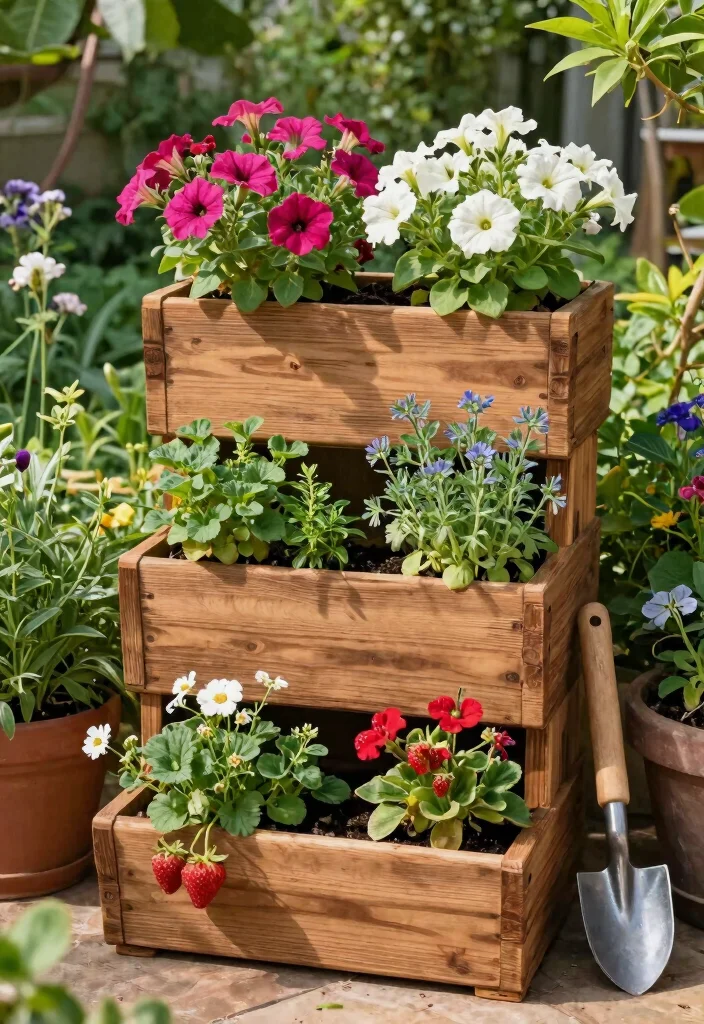 15 Backyard Garden Beds That Suit Any Yard Size or Budget - 1. Stackable Planters 1