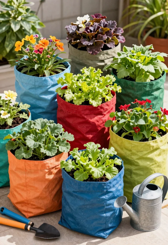 15 Backyard Garden Beds That Suit Any Yard Size or Budget - 14. Fabric Grow Bags 1