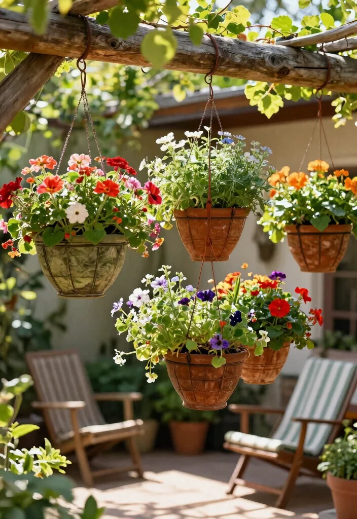 15 Backyard Garden Beds That Suit Any Yard Size or Budget - 6. Hanging Garden Baskets 1