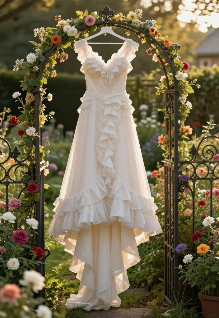 15 Backyard Wedding Dress Ideas for Outdoor Garden Ceremonies - 14. Soft Ruffled Dress 1