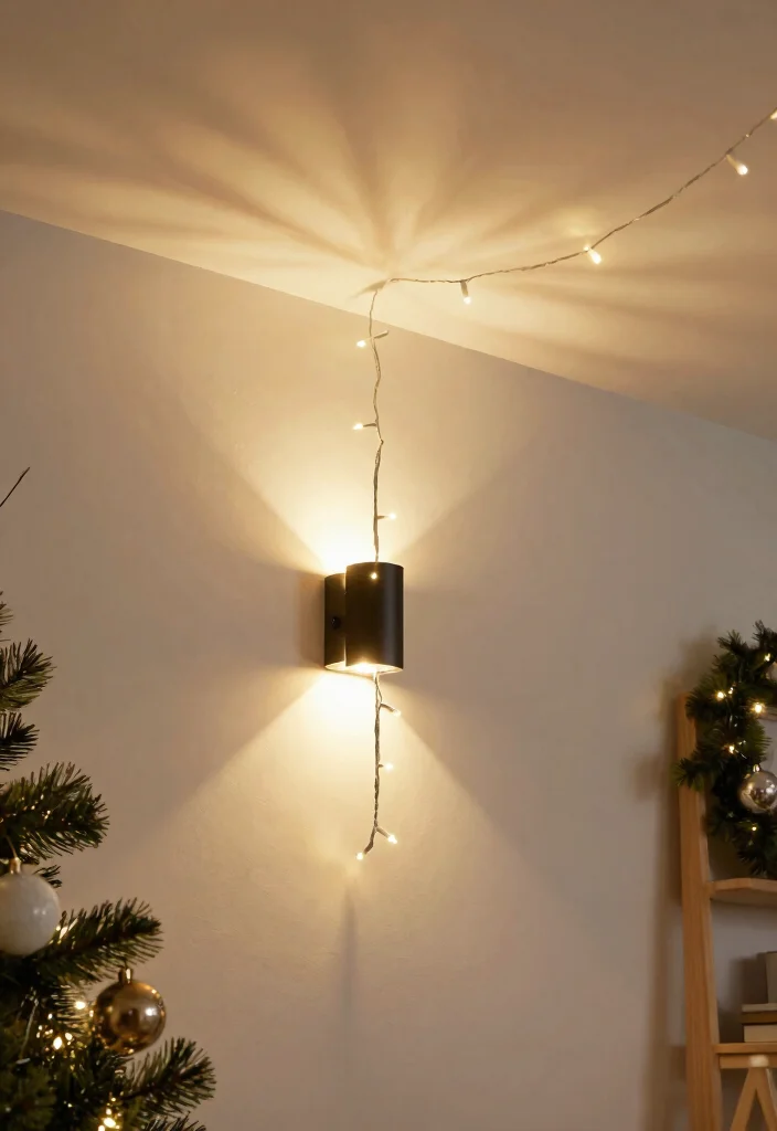 15 Christmas Lights on Ceiling Concepts That Hide the Cords - 12. Wall-Mounted Light Fixtures 1