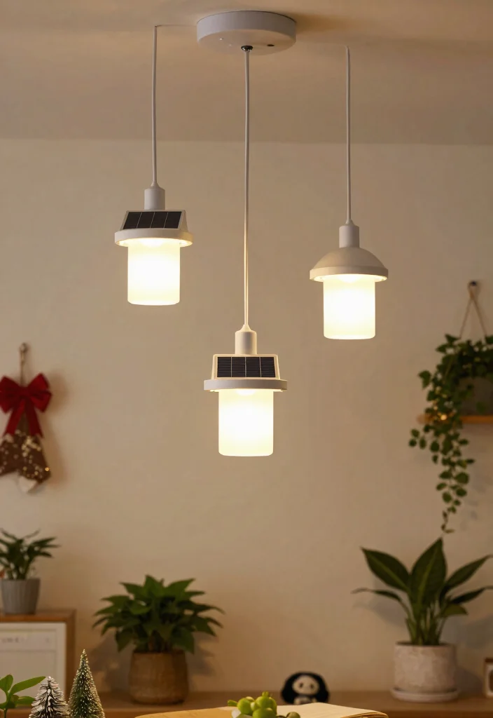 15 Christmas Lights on Ceiling Concepts That Hide the Cords - 15. Eco-Friendly Light Solutions 1