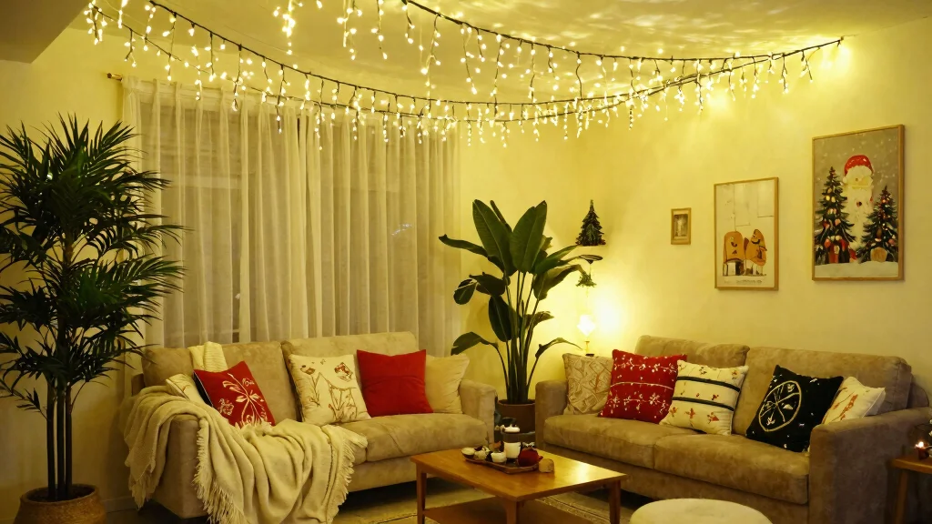 15 Christmas Lights on Ceiling Concepts That Hide the Cords