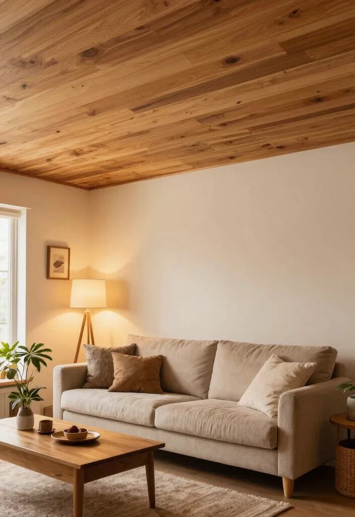 15 Drop Ceiling Tiles That Look Like Real Tin Without the Cost - 10. Faux Wood Finish for Organic Warmth 1